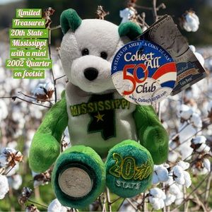 State of Mississippi Collectible Coin Bear w/a Mint Quarter - Limited Treasures